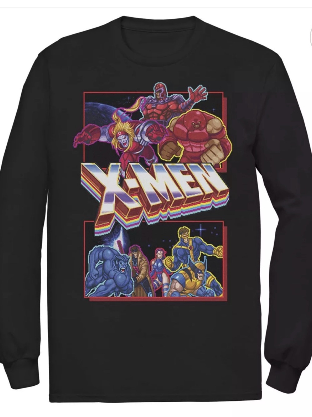 Gildan Black Men’s XL X-men Crewneck long sleeve T-Shirt